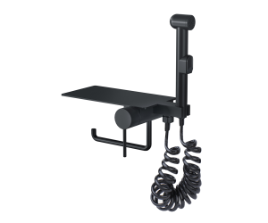 Гигиенический душ с полкой со смесителем SCANDI 708/1B черный