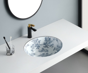 Раковина встраиваемая умывальник Pastorale 1751 голубая