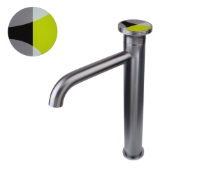 Смеситель для раковины OMG! 9008GM-Y графит желтый