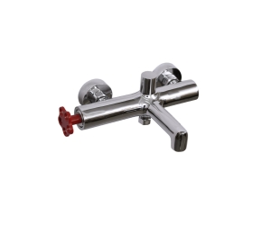 Смеситель для ванны и душа 7051R хром, красный