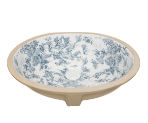 Раковина встраиваемая умывальник Pastorale 1751 голубая