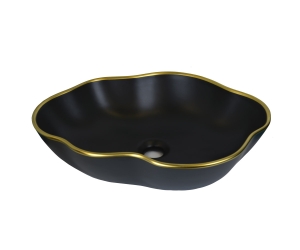 1395 Раковина-чаша Black Orchid, 500х380х130 мм, цвет черный