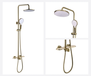 Душевая стойка каскадный излив ICON 80112CG золотой