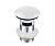 1001W Донный клапан белый с переливом (керамическая крышка)