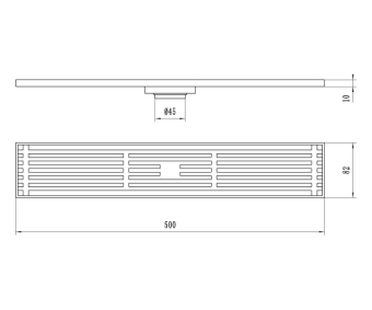 80521BR Душевой трап 500мм, латунь, цвет бронза