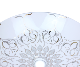 2008 Раковина-чаша Persia белая с декором 405х405х125
